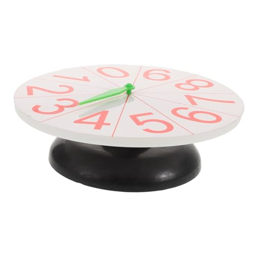 Sosoport digitaler Plattenspieler Pop Roulette- Drehscheibe Bildungsspielzeug drehbar Die Plus für interaktives Radstütze Karneval räder Plastik Weiß von Sosoport