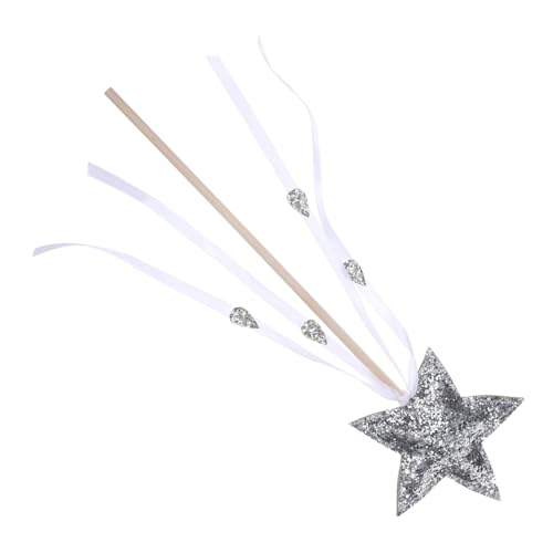 Star Topper Feenstab mit Glitzerband Magische Dekoration für Kostümpartys Hochzeiten und Festivals Langlebiges Cosplay Zubehör von Sosoport