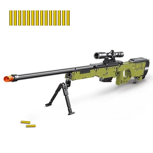 1:1 AWM Realistische Baustein Pistole Set - 1628 PCS Model Gun Building Block Sniper Set Shootable - DIY Armee Spielzeug für Jungen und Männer, Geburtstag, Alter 8+ 1:1 AWM Realistische Baustein Pistole Set - 1628 PCS Model Gun Building Block Sniper Set Shootable - DIY Armee Spielzeug für Jungen und Männer, Geburtstag, Alter 8+ von Sosuy