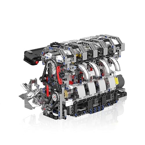 Sosuy Inline-4 (L4) Motorisiertes Baustein-Motor-Modellkit – Elektrischer Antrieb, Realistische Funktionsnachbildung, STEM-Ingenieurpädagogisches Spielzeuggeschenk für Kinder & Erwachsene von Sosuy