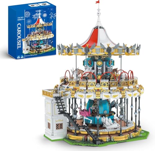 Sosuy Karussell Gebäude Set, Elektromotorisierte Merry-Go-Round Modell, Vergnügungspark Spielzeug für Jungen Mädchen Teen, Geburtstagsgeschenke für Erwachsene Kinder im Alter von 6 7 8 9 +, BAU 5086 Sosuy Karussell Gebäude Set, Elektromotorisierte Merry-Go-Round Modell, Vergnügungspark Spielzeug für Jungen Mädchen Teen, Geburtstagsgeschenke für Erwachsene Kinder im Alter von 6 7 8 9 +, BAU 5086 von Sosuy