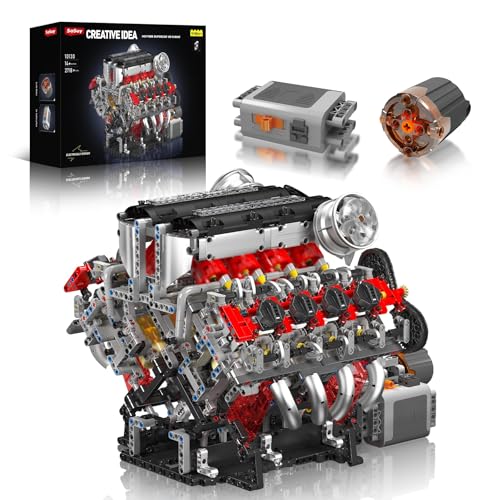 Sosuy Supercar V8 Motorisiertes Modellkit – Elektrischer Antrieb, Realistische Nachbildung, STEM-Spielzeuggeschenk für Kinder & Erwachsene, 2718+ Teile von Sosuy