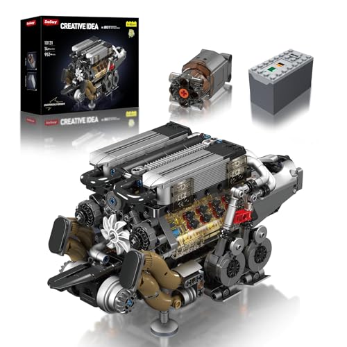 Sosuy W16 Motorisiertes Modellkit für Erwachsene und Teenager, Elektrischer Antrieb, Realistische Nachbildung, STEM-Bausteinspielzeug ab 8 Jahren, 952 Teile Sosuy W16 Motorisiertes Modellkit für Erwachsene und Teenager, Elektrischer Antrieb, Realistische Nachbildung, STEM-Bausteinspielzeug ab 8 Jahren, 952 Teile von Sosuy