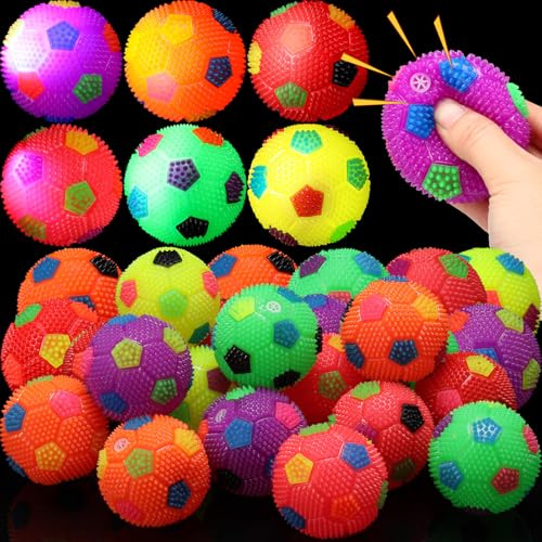 Sotiff 18 Stück 6,6 cm leuchtende Bälle mit rotem Herz, Stressbälle, Gummi, LED, stachelig, quietschend, sensorisches Hüpfspielzeug, Stressball für Hochzeit, Valentinstag, Karneval, Preisklasse, Sotiff 18 Stück 6,6 cm leuchtende Bälle mit rotem Herz, Stressbälle, Gummi, LED, stachelig, quietschend, sensorisches Hüpfspielzeug, Stressball für Hochzeit, Valentinstag, Karneval, Preisklasse, von Sotiff