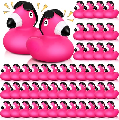 Sotiff Mini-Flamingo-Gummi-Enten mit 48 Sonnenbrillen, Großpackung, Pink, Flamingo-Enten, Schwimmer für Schwimmbad, Urlaub, Ente für Auto, Armaturenbrett, Partygeschenke, Geschenk, Kuchendekorationen Sotiff Mini-Flamingo-Gummi-Enten mit 48 Sonnenbrillen, Großpackung, Pink, Flamingo-Enten, Schwimmer für Schwimmbad, Urlaub, Ente für Auto, Armaturenbrett, Partygeschenke, Geschenk, Kuchendekorationen von Sotiff