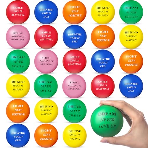 Sotiff Motivierender Stressball, 6,9 cm, inspirierender Stressball, Mitarbeiter-Wertschätzungsgeschenk, große Linderung, Angstspielzeug mit Zitaten, Handübungsspielzeug für Kinder, Erwachsene Sotiff Motivierender Stressball, 6,9 cm, inspirierender Stressball, Mitarbeiter-Wertschätzungsgeschenk, große Linderung, Angstspielzeug mit Zitaten, Handübungsspielzeug für Kinder, Erwachsene von Sotiff