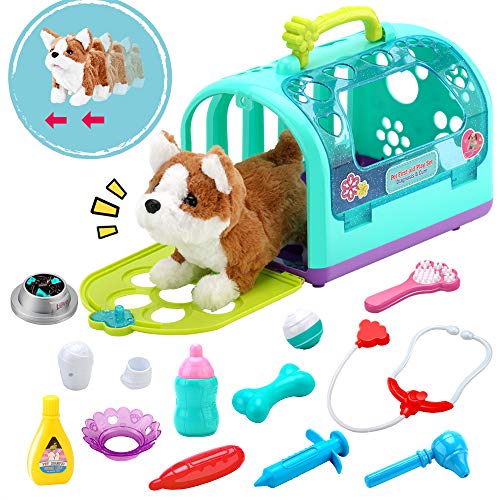 Sotodik 15 Stück Tierarzt Spielset Tierarztkoffer Rollenspiel mit Spielzeug Doktorkoffer Arzt Zubehör mit Elektronisch Hund und Transportkäfig für Kinder Mädchen Junge Sotodik 15 Stück Tierarzt Spielset Tierarztkoffer Rollenspiel mit Spielzeug Doktorkoffer Arzt Zubehör mit Elektronisch Hund und Transportkäfig für Kinder Mädchen Junge von Sotodik