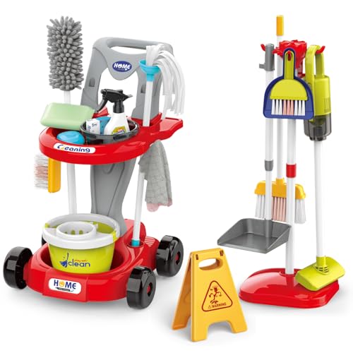 Sotodik Kinder Reinigung Set, Haushaltsreinigung Rollenspiel Spielzeug, Kinder Kehrschaufel Set Handfeger Besen und Kehrset Spielzeug,Spielzeug für die Hausreinigung für Kinder ab 3 Jahren (Rot) Sotodik Kinder Reinigung Set, Haushaltsreinigung Rollenspiel Spielzeug, Kinder Kehrschaufel Set Handfeger Besen und Kehrset Spielzeug,Spielzeug für die Hausreinigung für Kinder ab 3 Jahren (Rot) von Sotodik