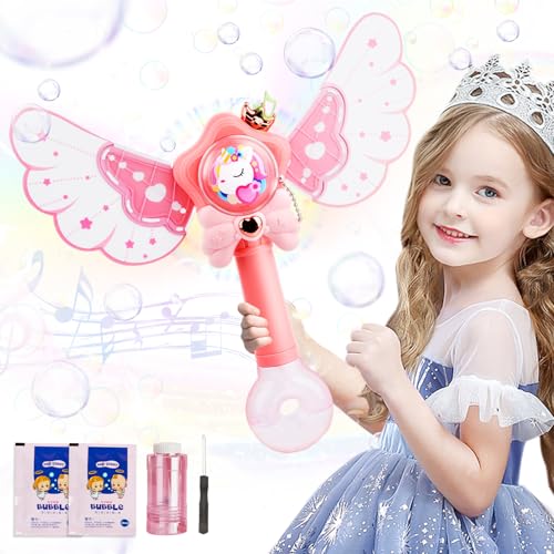 Zauberstab Seifenblasenmaschine für Mädchen Kinder,Automatische Automatische mit Licht & Musik,Magic Bubble Wand mit Seifenblasen Flüssigkeit,Party Hochzeit Geburtstag Geschenk für Erwachsene Kinde Zauberstab Seifenblasenmaschine für Mädchen Kinder,Automatische Automatische mit Licht & Musik,Magic Bubble Wand mit Seifenblasen Flüssigkeit,Party Hochzeit Geburtstag Geschenk für Erwachsene Kinde von Sotodik