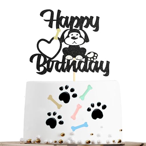 Sotpot Kuchenaufsatz mit Aufschrift "Happy Birthday", mit Glitzer, für Geburtstagsparty, für Hundeschild, Babyparty, Kindergeburtstag, 1 Stück Sotpot Kuchenaufsatz mit Aufschrift "Happy Birthday", mit Glitzer, für Geburtstagsparty, für Hundeschild, Babyparty, Kindergeburtstag, 1 Stück von Sotpot