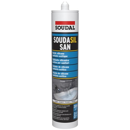 SOUDAL 11309 Silikon-Dichtmasse, 280 ml, für Holz, Glasscheibe, Dachrinne, Kunststoff, Weiß, 11309 Oudal, Weiß von Soudal