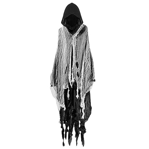 Halloween Sensenmut Cloak, Halloween Umhang mit Haube Vintage Sensenmut Cloak Horror mittelalterlicher Umhang Renaissance Cloak Witch Ghost Kostüm für Erwachsene Cosplay Requisiten Halloween Party Halloween Sensenmut Cloak, Halloween Umhang mit Haube Vintage Sensenmut Cloak Horror mittelalterlicher Umhang Renaissance Cloak Witch Ghost Kostüm für Erwachsene Cosplay Requisiten Halloween Party von SouiWuzi
