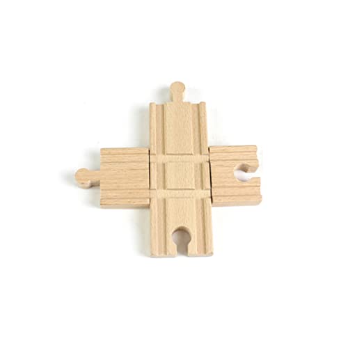 Holzstrecke Cross Tracks Bahnhof Accessoire kompatibel mit dem großen klassischen Spielzeugzug, Holzstrecke Holzstrecke Cross Tracks Bahnhof Accessoire kompatibel mit dem großen klassischen Spielzeugzug, Holzstrecke von SouiWuzi