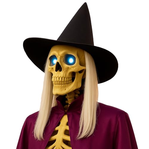 Soulchen 3.6 m Halloween Skelett Zubehör Skelett Hexenhut mit Perücke Outdoor Riesen Kostüm Kleidung Zubehör für Halloween Garten Rasen Outdoor Dekor Soulchen 3.6 m Halloween Skelett Zubehör Skelett Hexenhut mit Perücke Outdoor Riesen Kostüm Kleidung Zubehör für Halloween Garten Rasen Outdoor Dekor von Soulchen
