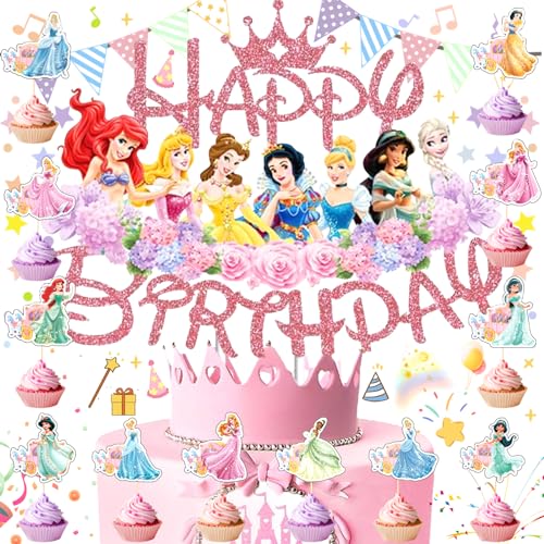 SoundZero 25 Stück Cake Topper Geburtstag Prinzessin, Princess Cake Toppers, Glitter Prinzessin Kuchen Deko, Tortendeko Geburtstag Mädchen Prinzessin, Torten Deko Mädchen, Tortenaufleger Prinzessinnen SoundZero 25 Stück Cake Topper Geburtstag Prinzessin, Princess Cake Toppers, Glitter Prinzessin Kuchen Deko, Tortendeko Geburtstag Mädchen Prinzessin, Torten Deko Mädchen, Tortenaufleger Prinzessinnen von SoundZero