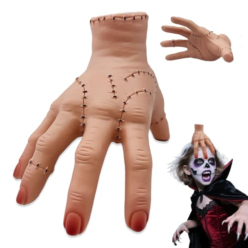 SoundZero Gothic Figur Handmodell, Halloween Eiskaltes händchen, Hand Addams Familie, Realistic Scarred Händchen, Scary Requisiten Sammelfiguren Spielzeug, Family Thing Hand, Eiskaltes Händchen von SoundZero