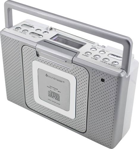 SoundMaster BCD480 CD-Radio UKW AUX, CD spritzwassergeschützt Silber von Soundmaster