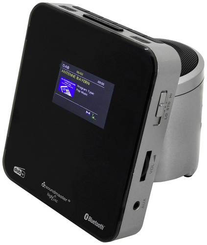 Soundmaster UR260SI Radiowecker DAB+, UKW AUX, Bluetooth®, USB Weckfunktion Grau von Soundmaster
