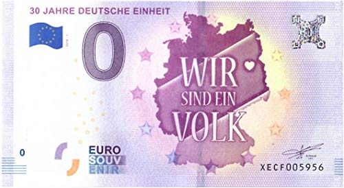 0 Euro Schein 30 Jahre Deutsche Einheit · Deutschland · Souvenir o Null € Souvenirschein von Souvenir Porz