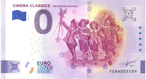 0 Euro Schein Die DREI Musketiere · The Three Musketeers · Cinema Classics · Souvenir o Null € Souvenirschein · 0 Euro Schein Die DREI Musketiere · The Three Musketeers · Cinema Classics · Souvenir o Null € Souvenirschein · von Souvenir Porz