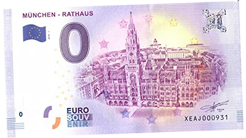0 Euro Schein München · Rathaus · Deutschland · Souvenir o Null € Souvenirschein von Souvenir Porz