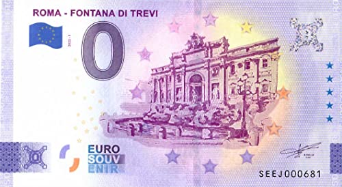 0 Euro Schein Rom Trevi-Brunnen · Italien · Roma Fontana di Trevi · Souvenir o Null € Souvenirschein von Souvenir Porz