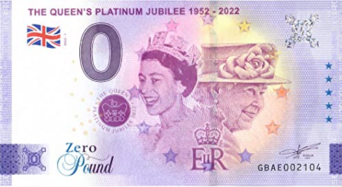 0 Pfund Schein Queen Elizabeth II · The Queen's Platinum Jubilee · Großbritannien · Souvenir o Null Pound Souvenirschein · Euro Souvenir GB 0 Pfund Schein Queen Elizabeth II · The Queen's Platinum Jubilee · Großbritannien · Souvenir o Null Pound Souvenirschein · Euro Souvenir GB von Souvenir Porz