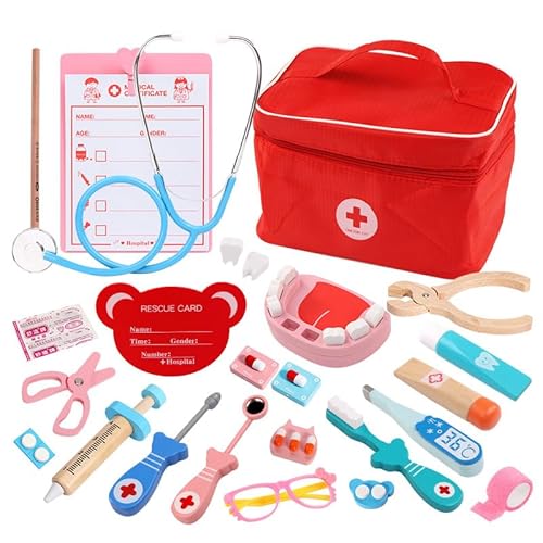 Souvik Arztkoffer Kinder aus Holz: 34-teiliges Doktor-Spielset mit Stethoskop, Arzttasche & Kittel – Rollenspiel Spielzeug & Geschenk ab 3 Jahren Souvik Arztkoffer Kinder aus Holz: 34-teiliges Doktor-Spielset mit Stethoskop, Arzttasche & Kittel – Rollenspiel Spielzeug & Geschenk ab 3 Jahren von Souvik