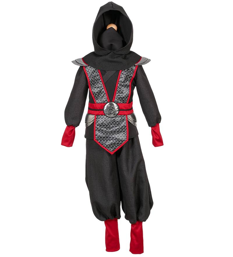 Souza Kostüm - Ninja - Schwarz/Rot - Souza - 8-10 Jahre (128-140) - Kostüme von Souza