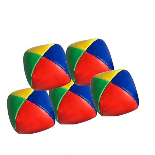 Pack von 5-Jonglierballen.Mini-Zirkus-Bälle für Kinder und Erwachsene, weiche und langlebige PU-Leder-Jonglierballen für Anfänger, lebendige Farben zur Verbesserung der motorischen Fähigkeiten von SovZovy