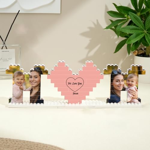 Personalised MOM Building Brick Puzzle with Photos & Family Names, Custom Mum Puzzle Piece Gift for Mother’s Day, Birthday, Christmas, Picture Frame for Mum from Daughter or Son Personalised MOM Building Brick Puzzle with Photos & Family Names, Custom Mum Puzzle Piece Gift for Mother’s Day, Birthday, Christmas, Picture Frame for Mum from Daughter or Son von Soview