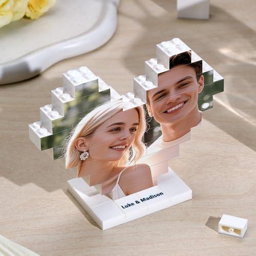 Personalisiertes Herzförmiges Fotopuzzle - Individuelles Baustein Geschenk für Paare, Valentinstag, Hochzeit, Jahrestag, Geburtstag & Weihnachten Personalisiertes Herzförmiges Fotopuzzle - Individuelles Baustein Geschenk für Paare, Valentinstag, Hochzeit, Jahrestag, Geburtstag & Weihnachten von Soview