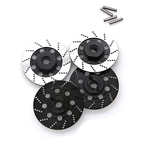 Soymilk 4 StüCke Metall Bremse Scheibe Felgen Kasten Metall Hex Adapter 12Mm für 1/10 Sakura D4 On-Road Racing RC Auto Teile,Schwarz von Soymilk