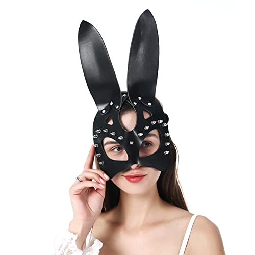 SpaRcz Sexy Damen-Maske, Leder, Halbgesichtsmaske, Cosplay-Kostüm, Zubehör für Halloween, Kostüm, Maskerade, Party, sexy Maske MK-07 von SpaRcz