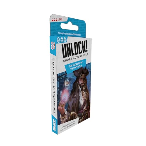 Asmodee | Unlock! Short 6 - Die Geheimnisse des Oktopus | Kartenspiel | ab 10 Jahren | 1-6 Spieler | 30 Minuten Spieldauer von Space Cowboys