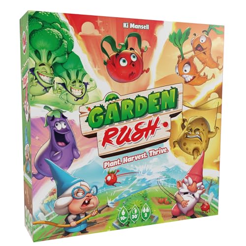 Asmodee Space Cowboys, Garden Rush, Brettspiel, ab 10 Jahren, für 2 Spieler, 30 Minuten Spieldauer von Space Cowboys