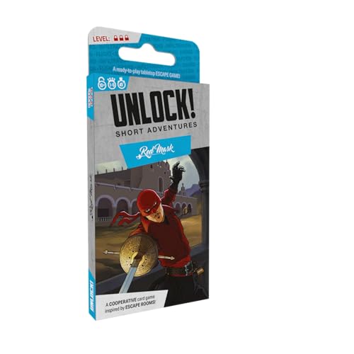 Space Cowboys Unlock! Short Adventures 7: Red Mask – Immersives Escape Room Kartenspiel für Kinder und Erwachsene, ab 10 Jahren, 1–6 Spieler, 45 Minuten Spielzeit, hergestellt Space Cowboys Unlock! Short Adventures 7: Red Mask – Immersives Escape Room Kartenspiel für Kinder und Erwachsene, ab 10 Jahren, 1–6 Spieler, 45 Minuten Spielzeit, hergestellt von Space Cowboys