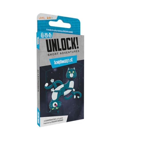 Space Cowboys Unlock! Short Adventures 8: Schrödinger's Cat - Immersives Escape Room Kartenspiel für Kinder und Erwachsene, ab 10 Jahren, 1-6 Spieler, 30 Minuten Spielzeit, hergestellt Space Cowboys Unlock! Short Adventures 8: Schrödinger's Cat - Immersives Escape Room Kartenspiel für Kinder und Erwachsene, ab 10 Jahren, 1-6 Spieler, 30 Minuten Spielzeit, hergestellt von Space Cowboys