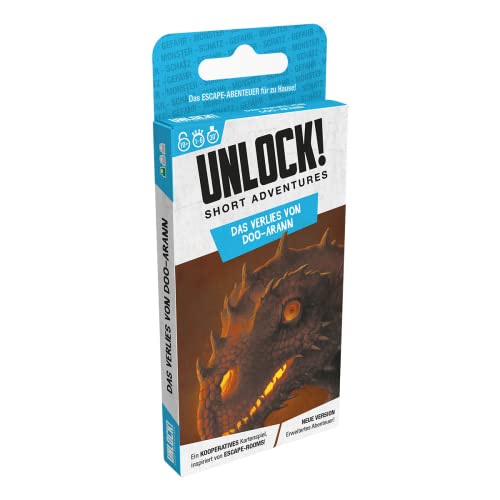 Asmodee, Unlock! Short Adventures – Das Verlies von DOO-Arann, Familienspiel, Rätselspiel, 1-6 Spieler, Ab 10+ Jahren, 30 Minuten, Deutsch von Space Cowboys