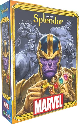 Asmodee - Space Cowboys – Splendor:Marvel – Gesellschaftsspiel für Erwachsene und Kinder ab 10 Jahren – Strategiespiel – Sammeln Sie Ihre Marvel Superhelden – 2 bis 4 Spieler – 30 Minuten – auf von Asmodee