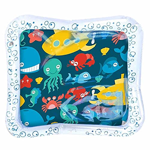 Bauchzeit Wasserspielmatte für Babykinder Kleinkinder mit Schwimmenden Meerestieren Dicke PVC -Nicht -Leckage von Spacnana