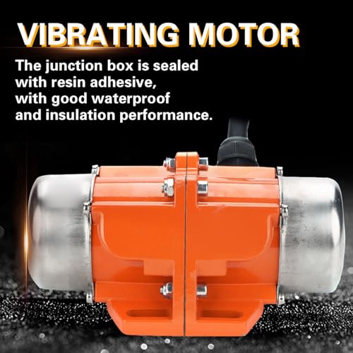 Spacnana 1/3 Phasenvibratormotor - Einstellbarer Exzentrizitätsblock, Niedriger Rauschvorgang - für Metallurgie, Kohle, Konstruktion Aluminiumlegierungschale (DREI-Phasen 90W) von Spacnana