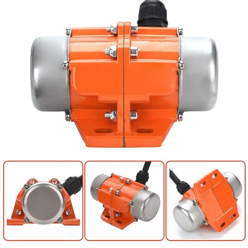 Spacnana 1/3 Phasenvibratormotor - Einstellbarer Exzentrizitätsblock, Niedriger Rauschvorgang - für Metallurgie, Kohle, Konstruktion Aluminiumlegierungschale (Einphase 40W) von Spacnana