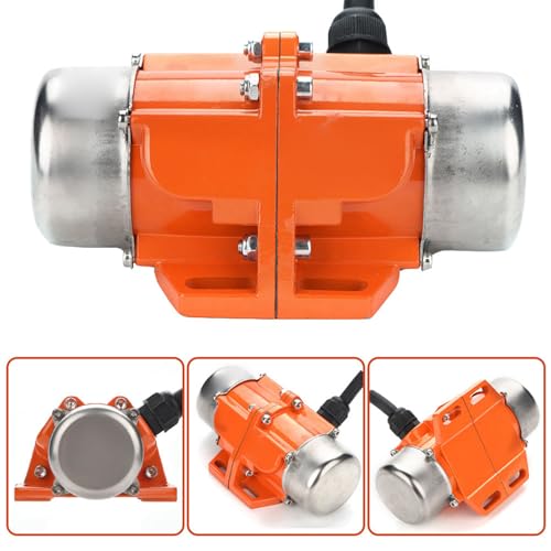 Spacnana 1/3 Phasenvibratormotor - Einstellbarer Exzentrizitätsblock, Niedriger Rauschvorgang - für Metallurgie, Kohle, Konstruktion Aluminiumlegierungschale (Einphase 90W) von Spacnana