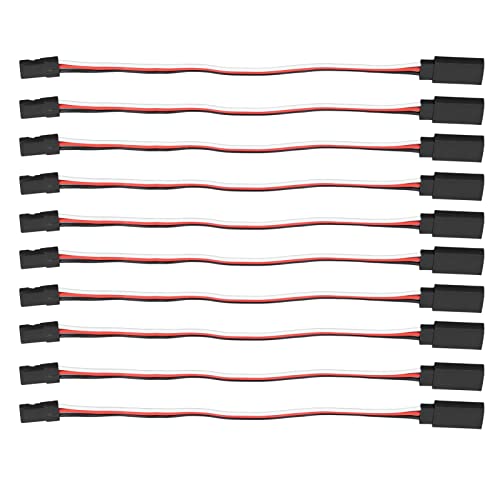 Spacnana 10pcs 3 -Pin -Servo Verlängerungskabel mit Messing Innerer Kern Ideal für Modellauto Servo Fahreranschluss (150 mm männlich auf weiblich) von Spacnana