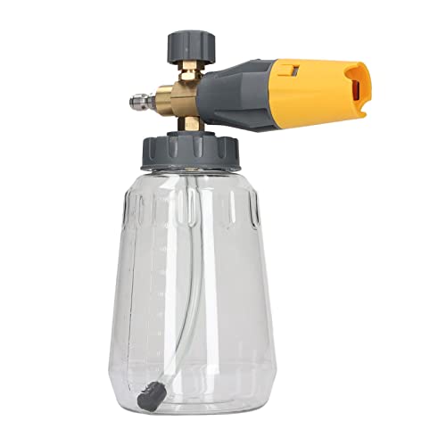 Spacnana 1L 4000psi -Schaumzeuger mit Einstellbarem Hochdrucksprühgerät - Einfacher Betrieb Geeignet für das Waschen und Haushaltsmöbeln (Yellow) von Spacnana