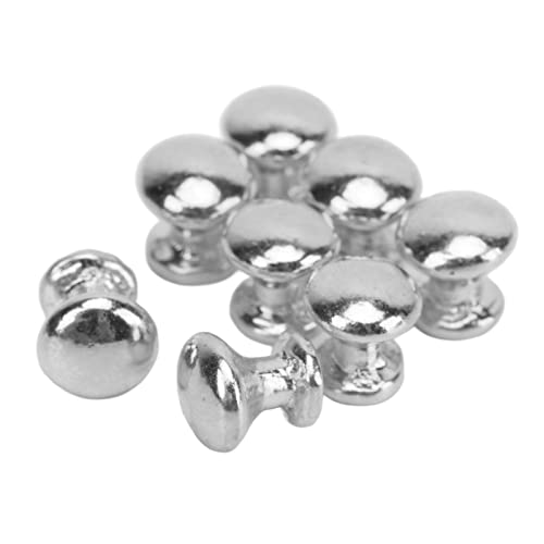 Spacnana 8pcs Dollhouse Miniatur -Handle -Knöpfe Vintage Antique Mini Round Head Pulls Bronze Schubladen Hardware für 1:12 Skala Dollhouse (Silver) von Spacnana
