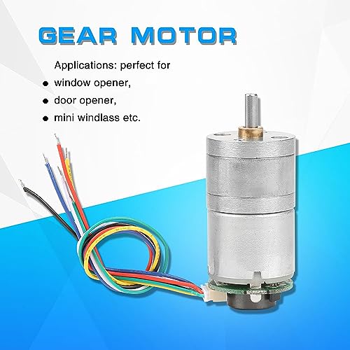 Spacnana DC -Encoder -Zahnradmotor mit Niedrigem Geschwindigkeit, Niedrigem Geräusch für Fensteröffner, Türöffner, Mini Windklasse Metallgetriebe, Langwierige Lebensdauer (DC12 500 U/min) von Spacnana