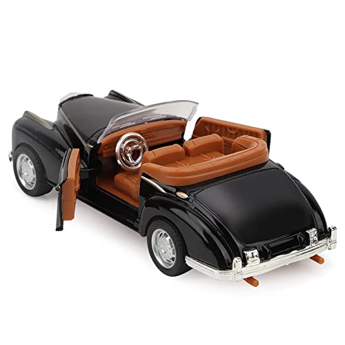 Spacnana Dascast Toy Car Car Model Alloy Classic Roadster mit Musiklichtern für Im Alter von 3+ Interaktives Spiele-Auge-Koordinationstraining (Black) von Spacnana