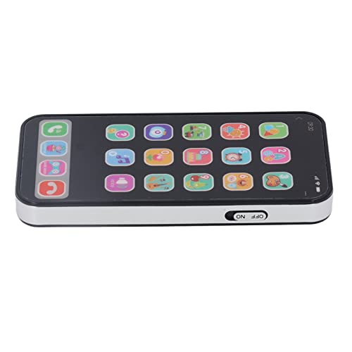 Spacnana Kids Simulation Lernphone Spielzeug, Lustige und Farbenfrohe Interaktive Baby -Handy mit Musik und Lichtern für Kleinkinder (Englisches Schwarz) von Spacnana